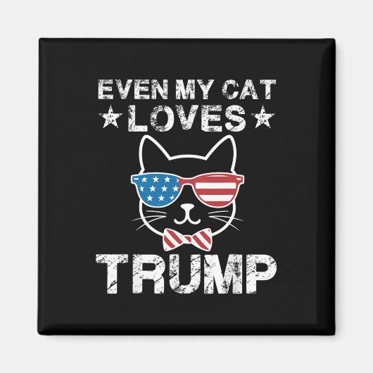 私の猫はトランプ2024大好き マグネット (正面)