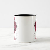 私の猫はバレンタインだ |かわいいバレンタインギフト ツートーンマグカップ (中央)