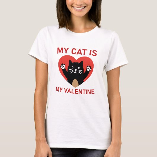 私の猫はバレンタインだ Tシャツ (正面)