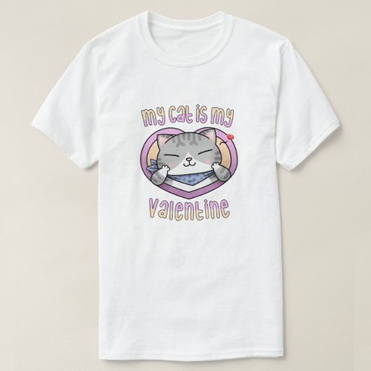 私の猫はバレンタインのタキシード Tシャツ (デザイン正面)