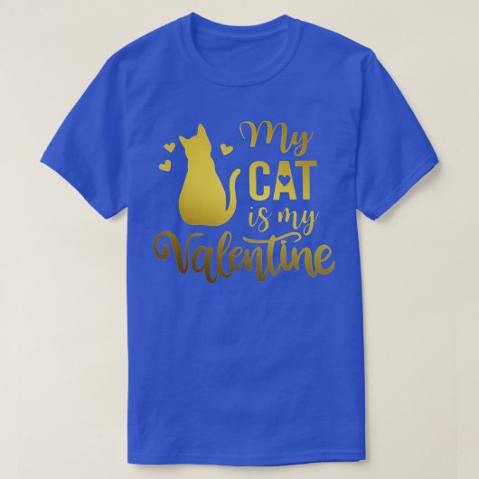 私の猫はバレンタインデーのハートバレンティン Tシャツ (デザイン正面)