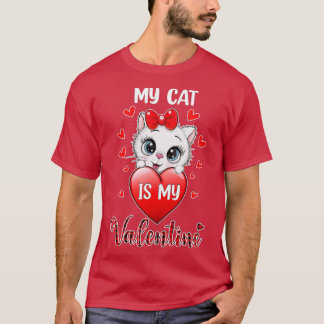 私の猫はバレンタインデーのハートバレンティン Tシャツ