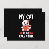 私の猫はバレンタインデーの愛猫おもしろいである ポストカード (正面/裏面)