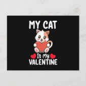 私の猫はバレンタインデーの愛猫おもしろいである ポストカード (正面)