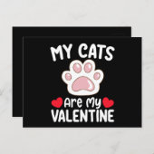私の猫はバレンタインデーの愛猫おもしろいである ポストカード (正面/裏面)