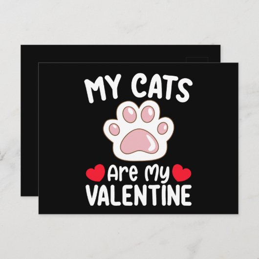 私の猫はバレンタインデーの愛猫おもしろいである ポストカード (正面/裏面)