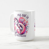 私の猫はバレンタイン コーヒーマグカップ (正面左)