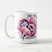 私の猫はバレンタイン コーヒーマグカップ (左)