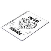 私の猫はバレンタイン |バレンタインデーのプレゼント ノートブック (左側)