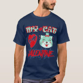 私の猫はバレンタイン Tシャツ (正面)