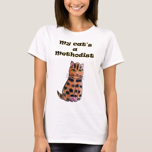 私の猫はメソジストだ。 Tシャツ (正面)