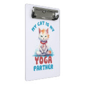 私の猫はヨガパートナーで愛らしいめい想猫だ ミニクリップボード (アングル)