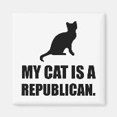 私の猫は共和党の政治おもしろい家だ マグネット (正面)