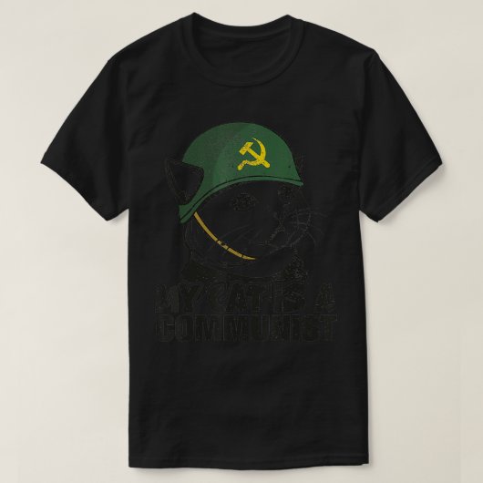私の猫は共産主義者だ Tシャツ (デザイン正面)