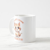 私の猫は可愛いオレンジ色の猫を呼んでいる コーヒーマグカップ (正面左)