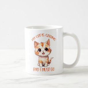 私の猫は可愛いオレンジ色の猫を呼んでいる コーヒーマグカップ