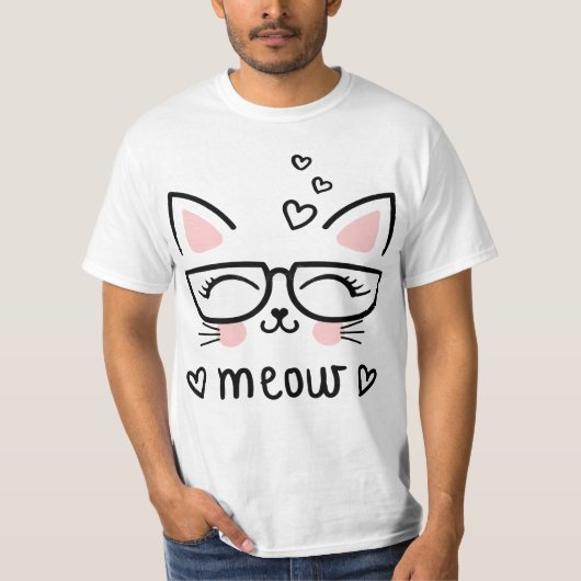 私の猫は可愛いニャーニャーTシャツです Tシャツ (正面)
