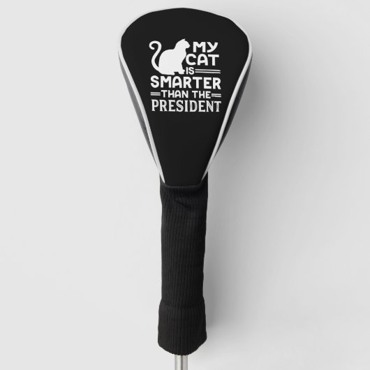 私の猫は大頭が切れる統領より ゴルフヘッドカバー (正面)