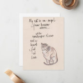 私の猫は天国の天使だ ノートカード (正面/裏面インサイチュ)