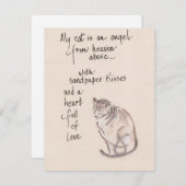 私の猫は天国の天使だ ノートカード (正面/裏面)
