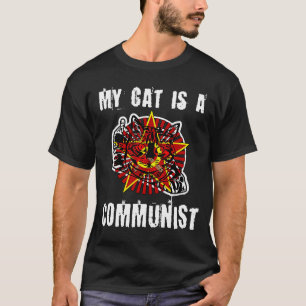 私の猫は失礼な共産主義者の猫 Tシャツ