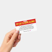 私の猫は家に一人の緊急カー連絡ド バッジ (手持ち)