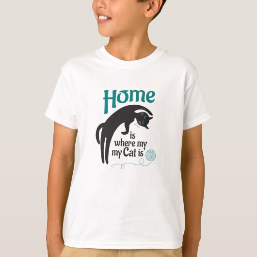 私の猫は家の方がいい Tシャツ (正面)