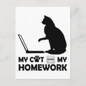 私の猫は宿題を消した ポストカード (正面)