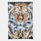 私の猫は演技アップタイガーの顔のエネルギー キッチンタオル (縦)