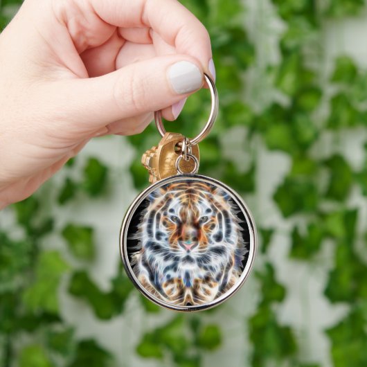 私の猫は演技アップタイガーの顔のエネルギー キーホルダー (手)