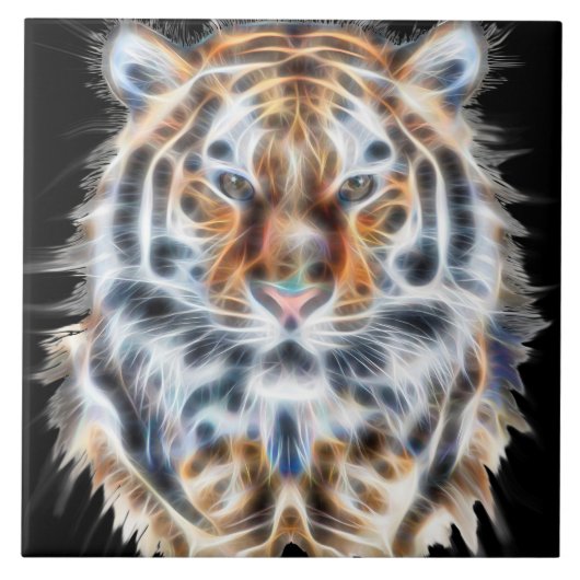 私の猫は演技アップタイガーの顔のエネルギー タイル (正面)