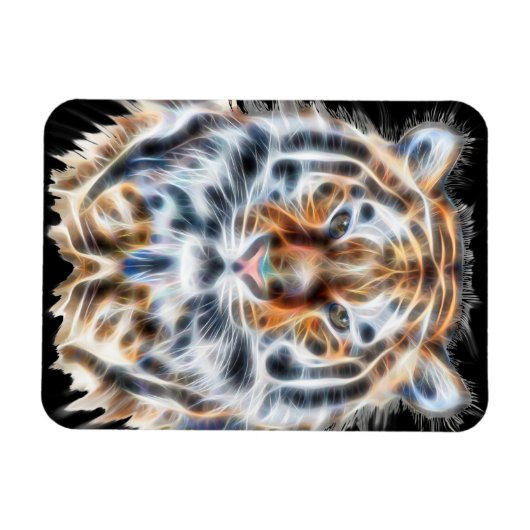 私の猫は演技アップタイガーの顔のエネルギー マグネット (横)