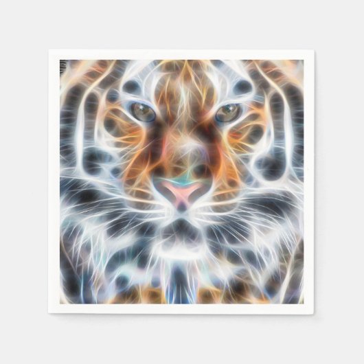 私の猫は演技・アップ・タイガー観察エネルギー スタンダードカクテルナプキン (正面)