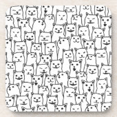 私の猫は猫の柄に合おもしろいっていた コースター (正面)