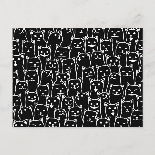 私の猫は猫の柄に合おもしろいっていた ポストカード (正面)