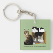 私の猫は猫のQRコードを持っている キーホルダー (正面)