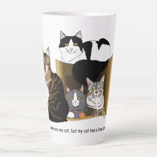 私の猫は猫を飼っている カフェラテマグ (正面)