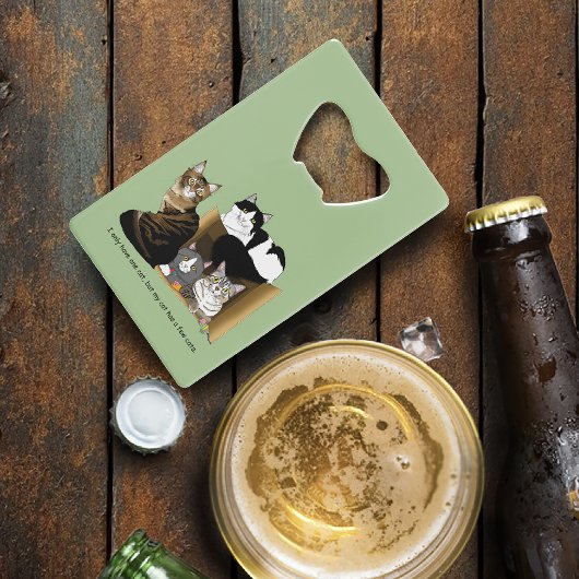 私の猫は猫を飼っている クレジットカード栓抜き