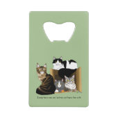 私の猫は猫を飼っている クレジットカード栓抜き (正面)