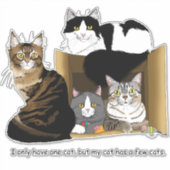 私の猫は猫を飼っている シール (正面)
