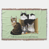 私の猫は猫を飼っている スローブランケット (正面)