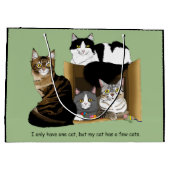 私の猫は猫を飼っている ラージペーパーバッグ (裏面)