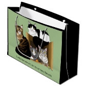 私の猫は猫を飼っている ラージペーパーバッグ (正面アングル)