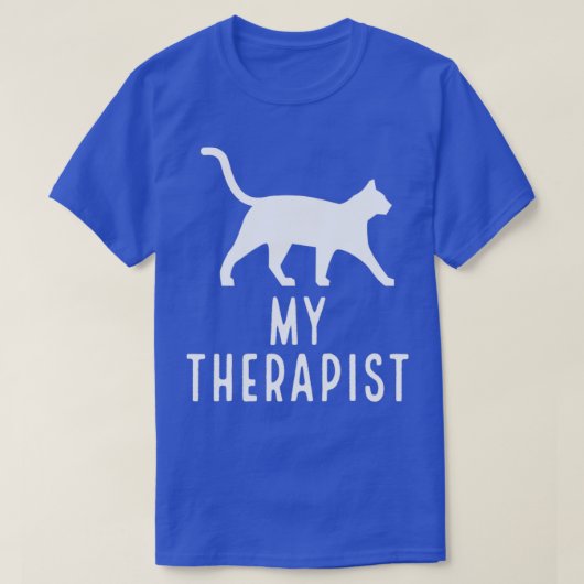 私の猫は私のセラピスト Tシャツ (デザイン正面)