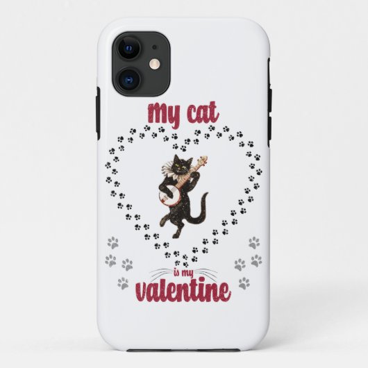 私の猫は私のバレンタイン | 彼のバレンタインデー Case-Mate iPhoneケース (裏面)