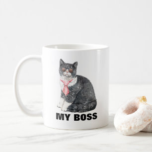 私の猫は私のボスのサングラスおもしろいのタイ コーヒーマグカップ