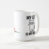 私の猫は私のボス コーヒーマグカップ (正面右)