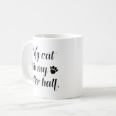 私の猫は私の上半身だ コーヒーマグカップ (正面左)