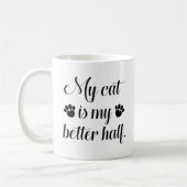 私の猫は私の上半身だ コーヒーマグカップ (左)