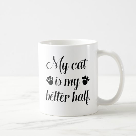 私の猫は私の上半身だ コーヒーマグカップ (右)